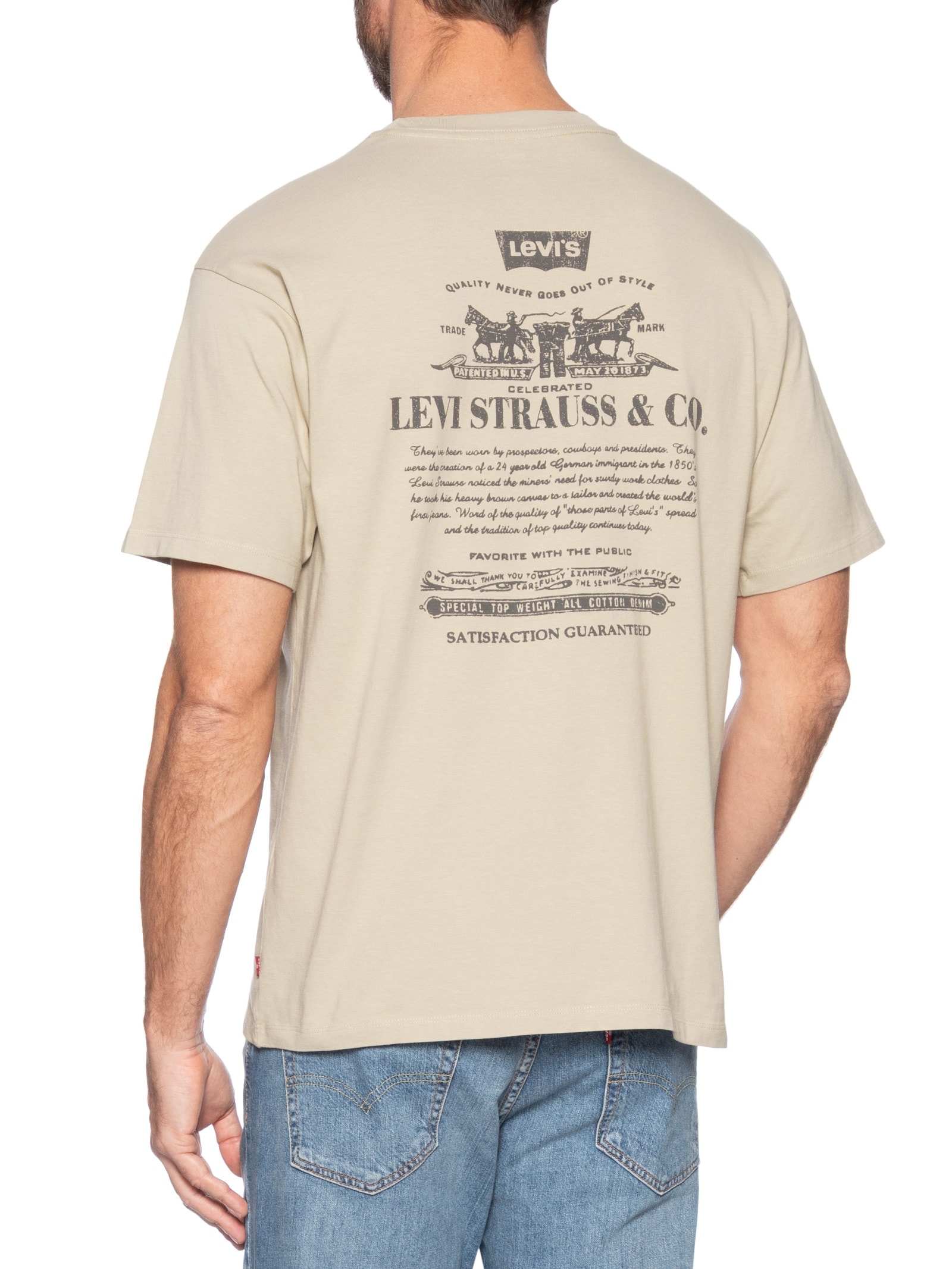 Camiseta Masculina Estampada Vintage Fit Amarelo Levi's