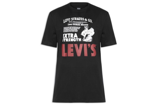 Camiseta Masculina Estampada Vintage Fit - Preto