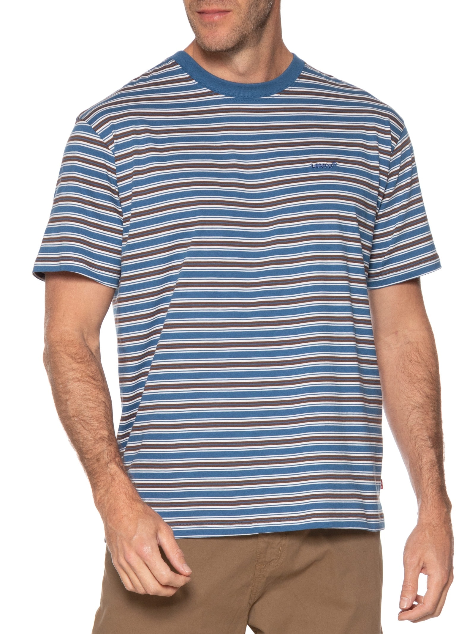 Camiseta Masculina Estampada Vintage Red Tab Azul Levi's