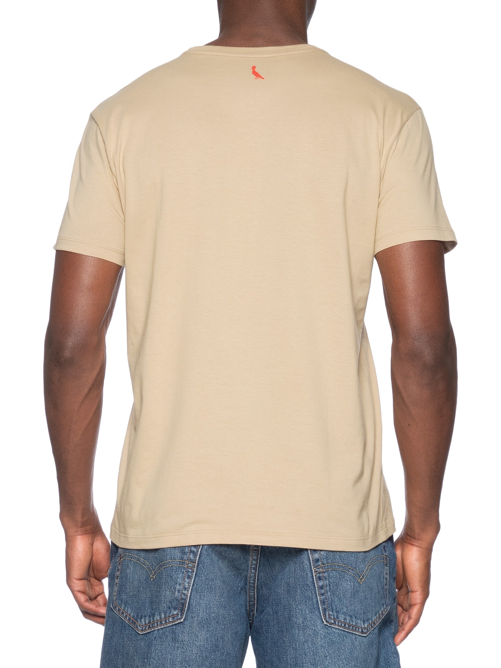 Camiseta Masculina Estampada WaterColor Stripes Bege Reserva