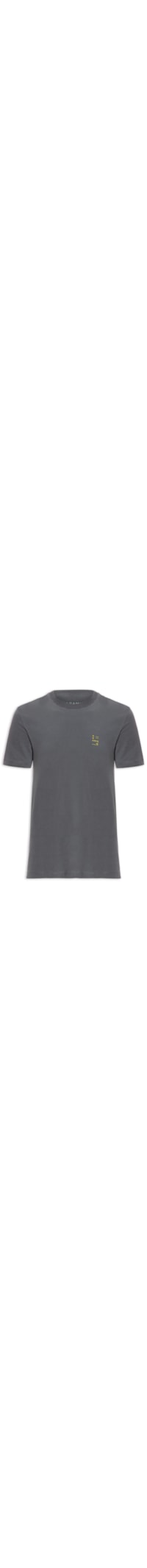 Camiseta Masculina Estonada Assinatura Peito (PA) - Cinza
