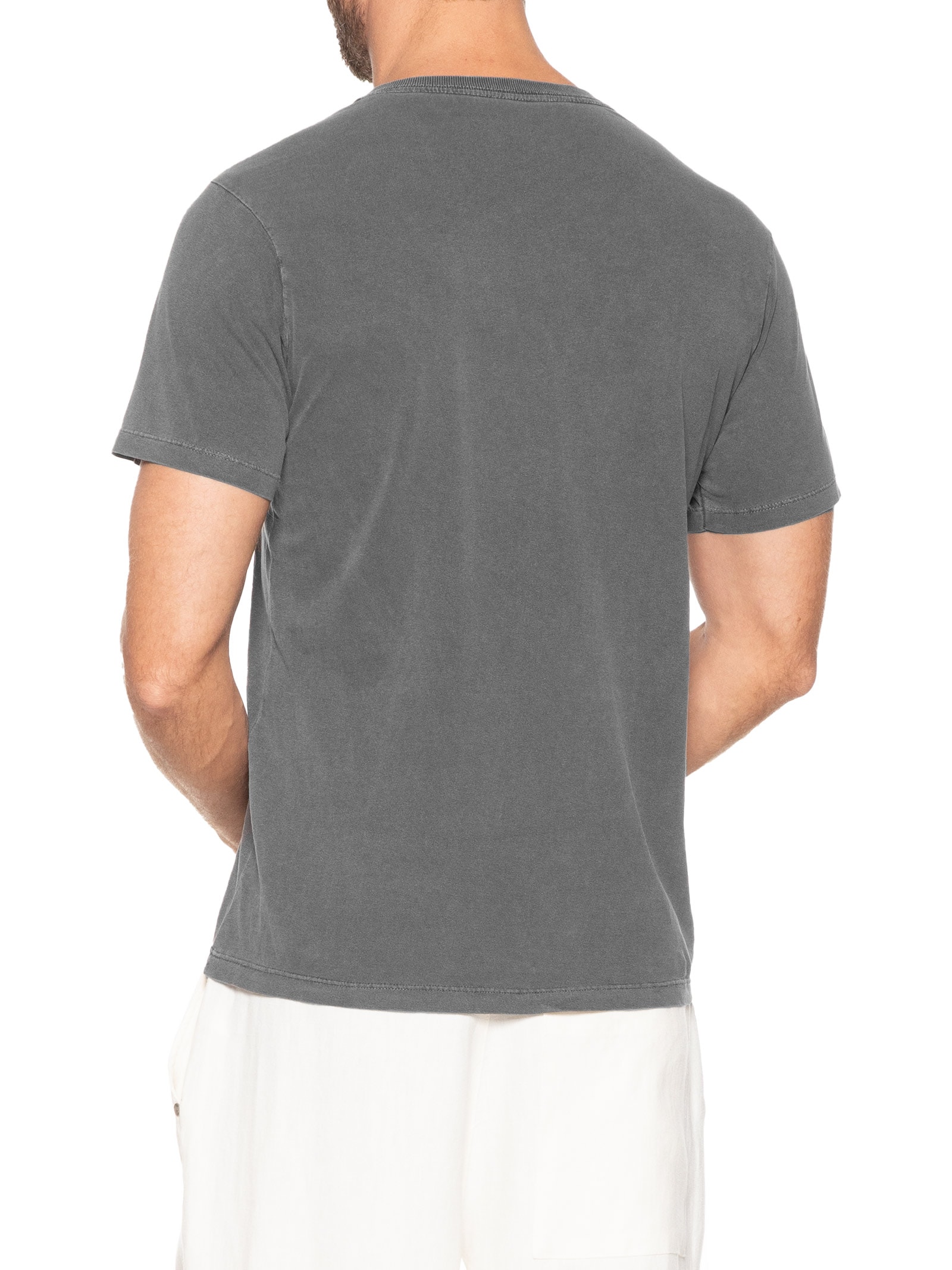 Camiseta Masculina Estonada Estampa De Âncora Preto '2 Essential