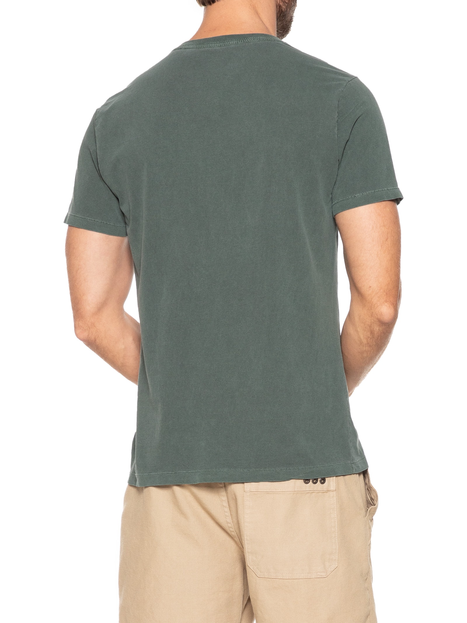 Camiseta Masculina Estonada Estampa De Coqueiros Verde '2 Essential