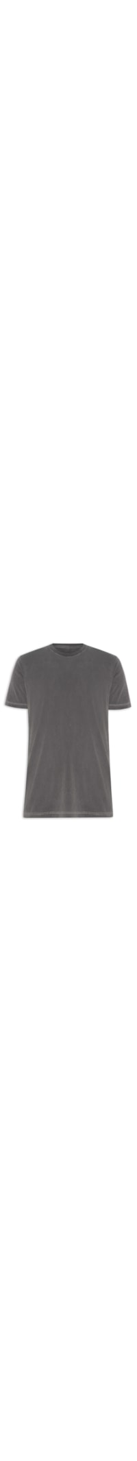Camiseta Masculina Estonada Gola Redonda - Cinza