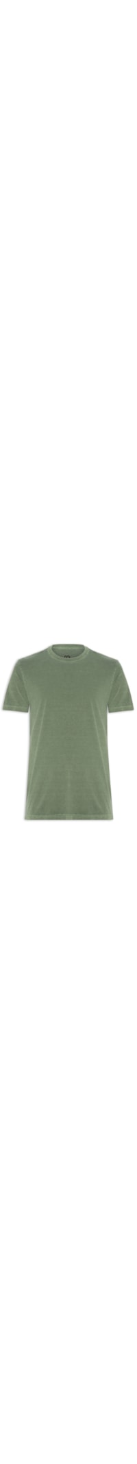 Camiseta Masculina Estonada Gola Redonda - Verde