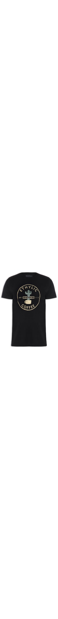 Camiseta Masculina Ethilic Coffe - Preto