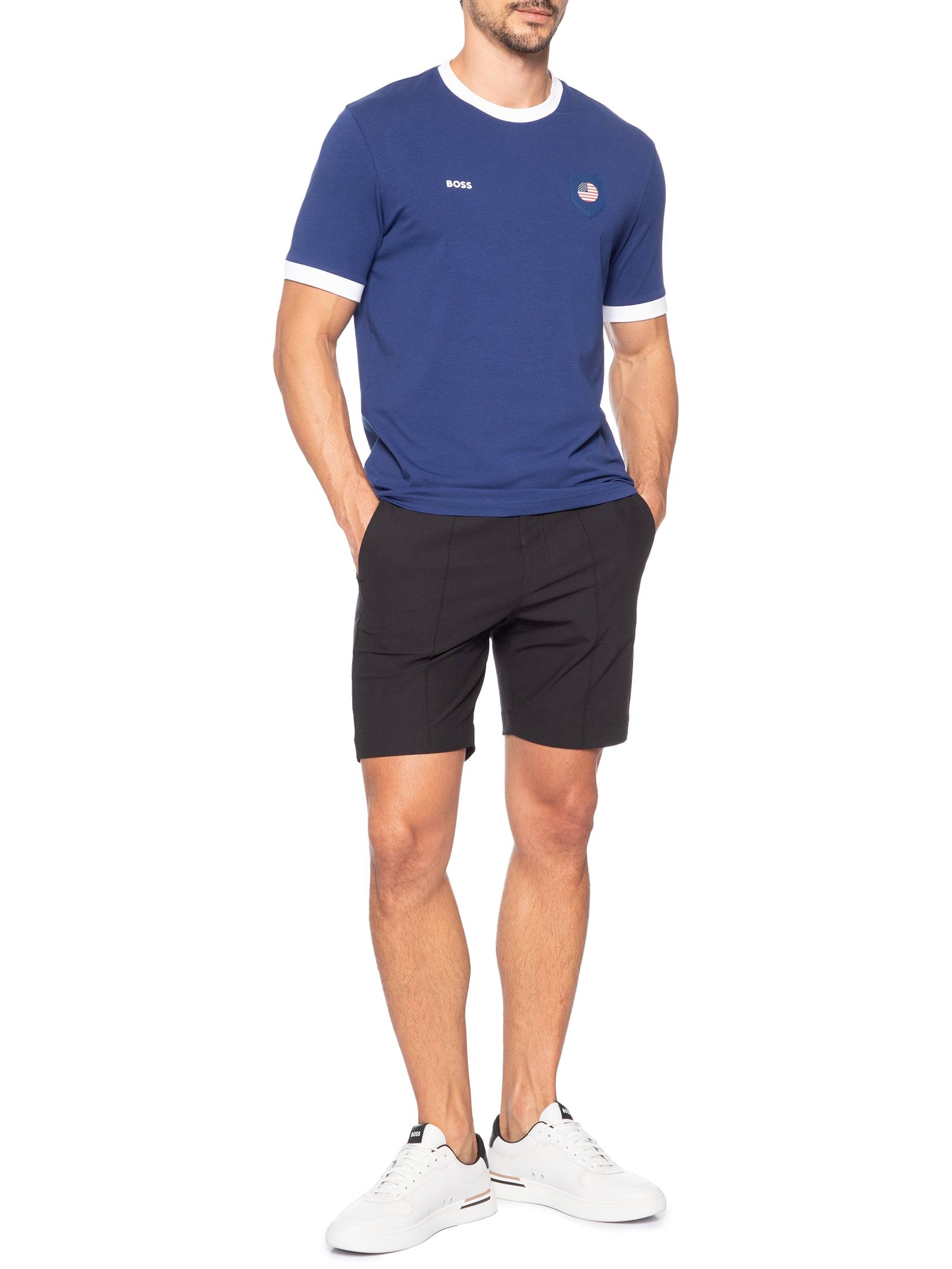 Camiseta Masculina EUA Copa Lux Tee Azul Boss
