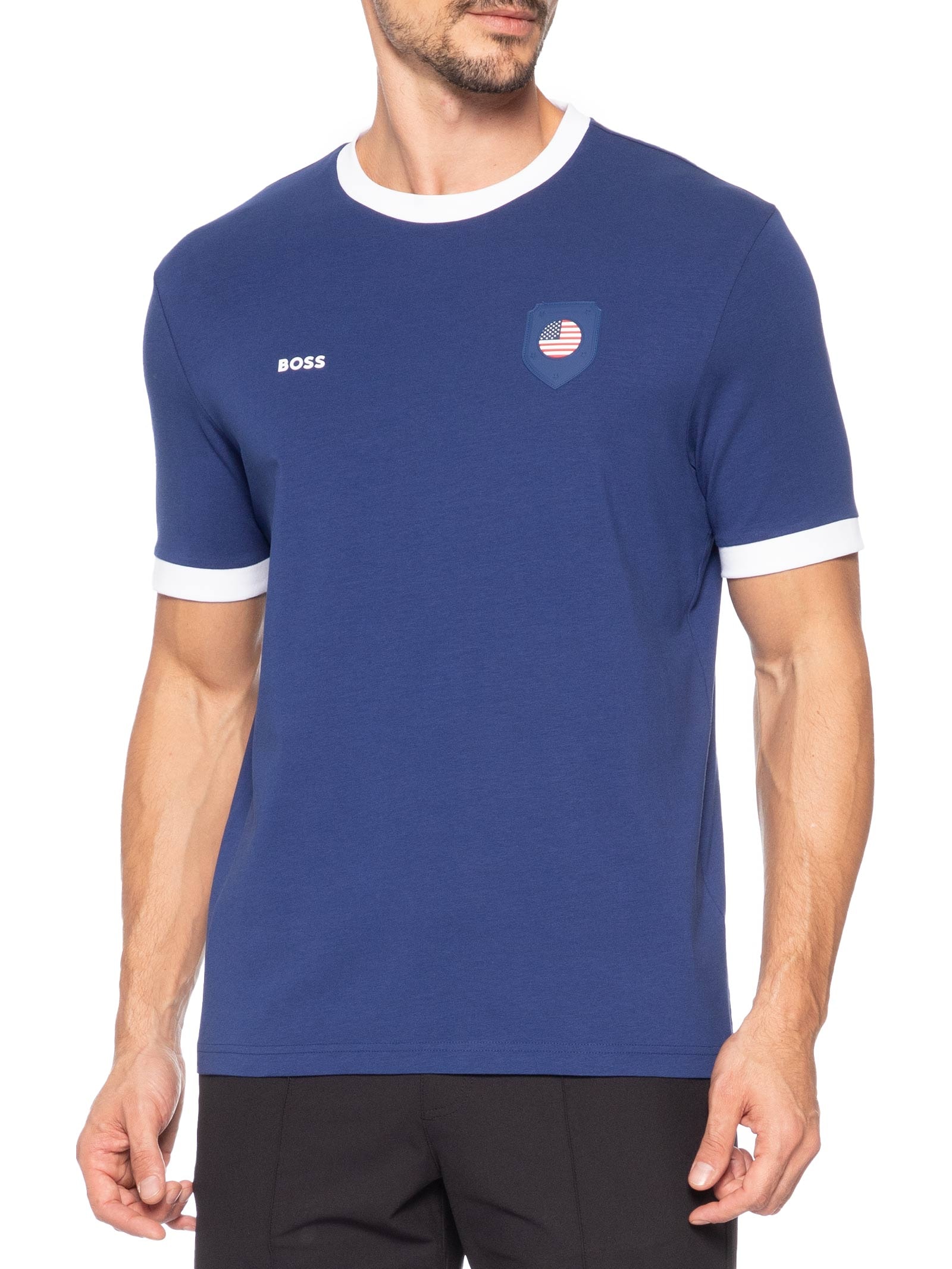 Camiseta Masculina EUA Copa Lux Tee Azul Boss