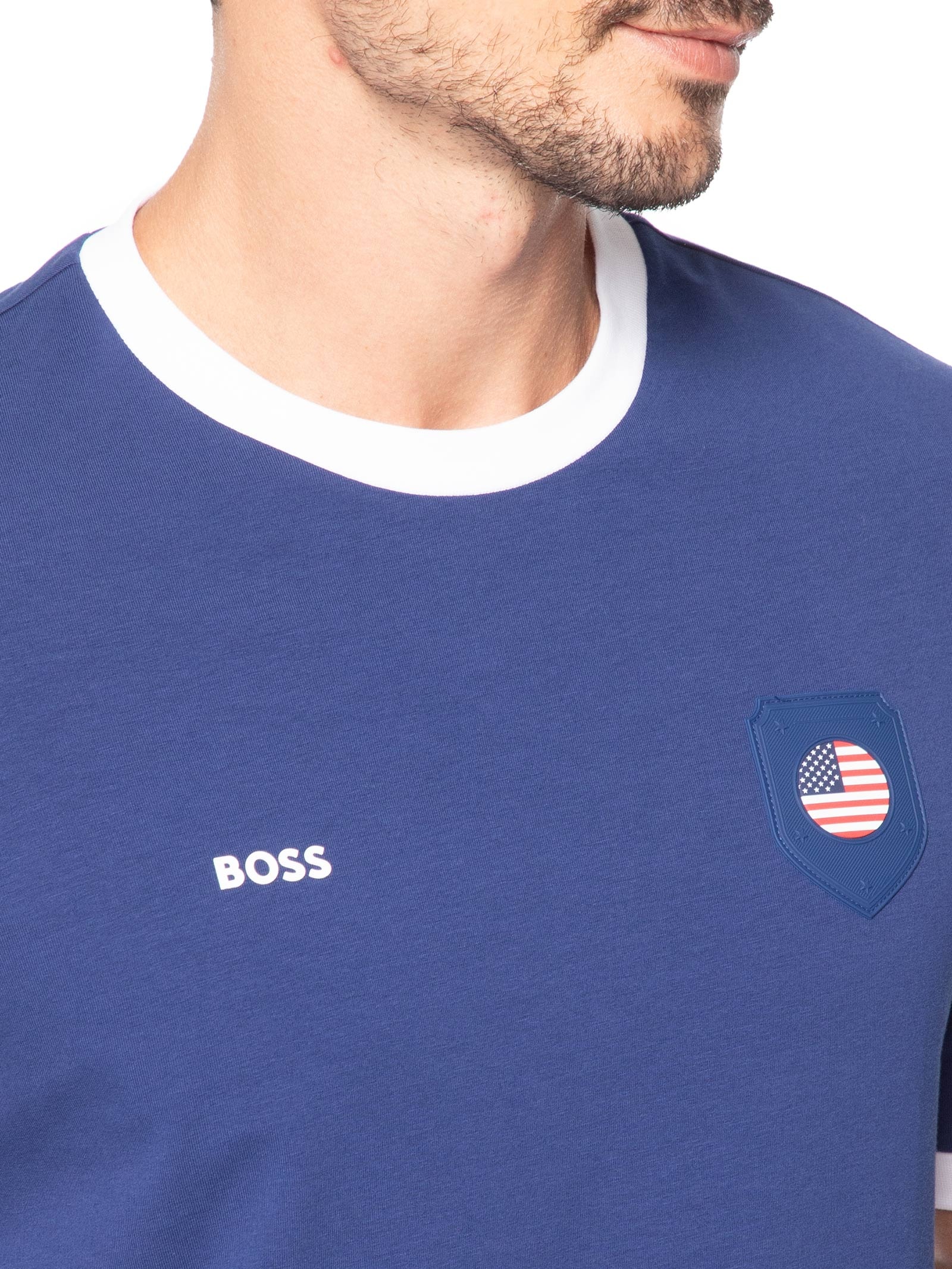 Camiseta Masculina EUA Copa Lux Tee Azul Boss