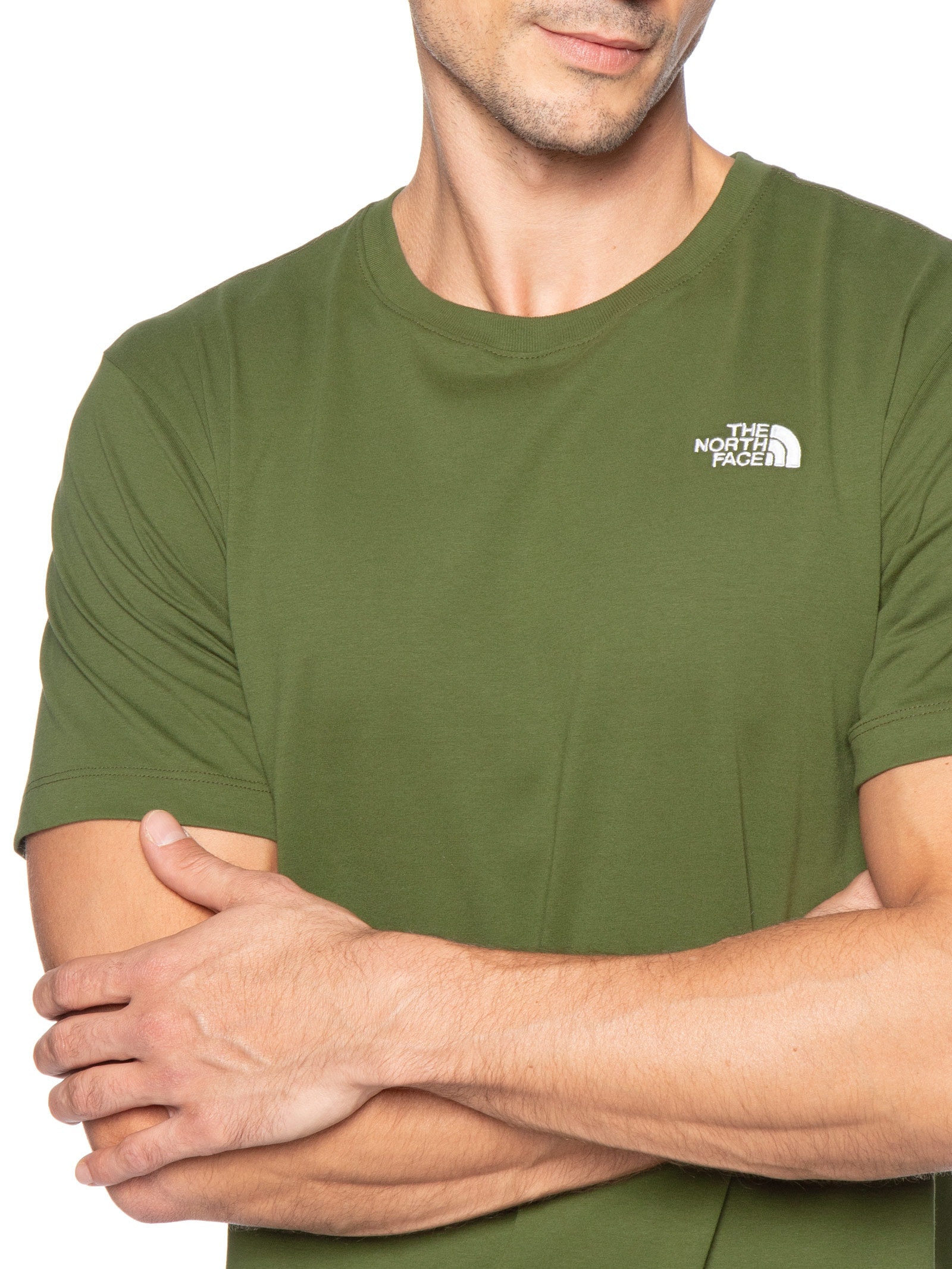 Camiseta Masculina Evolution Logo Bordado Verde The North Face