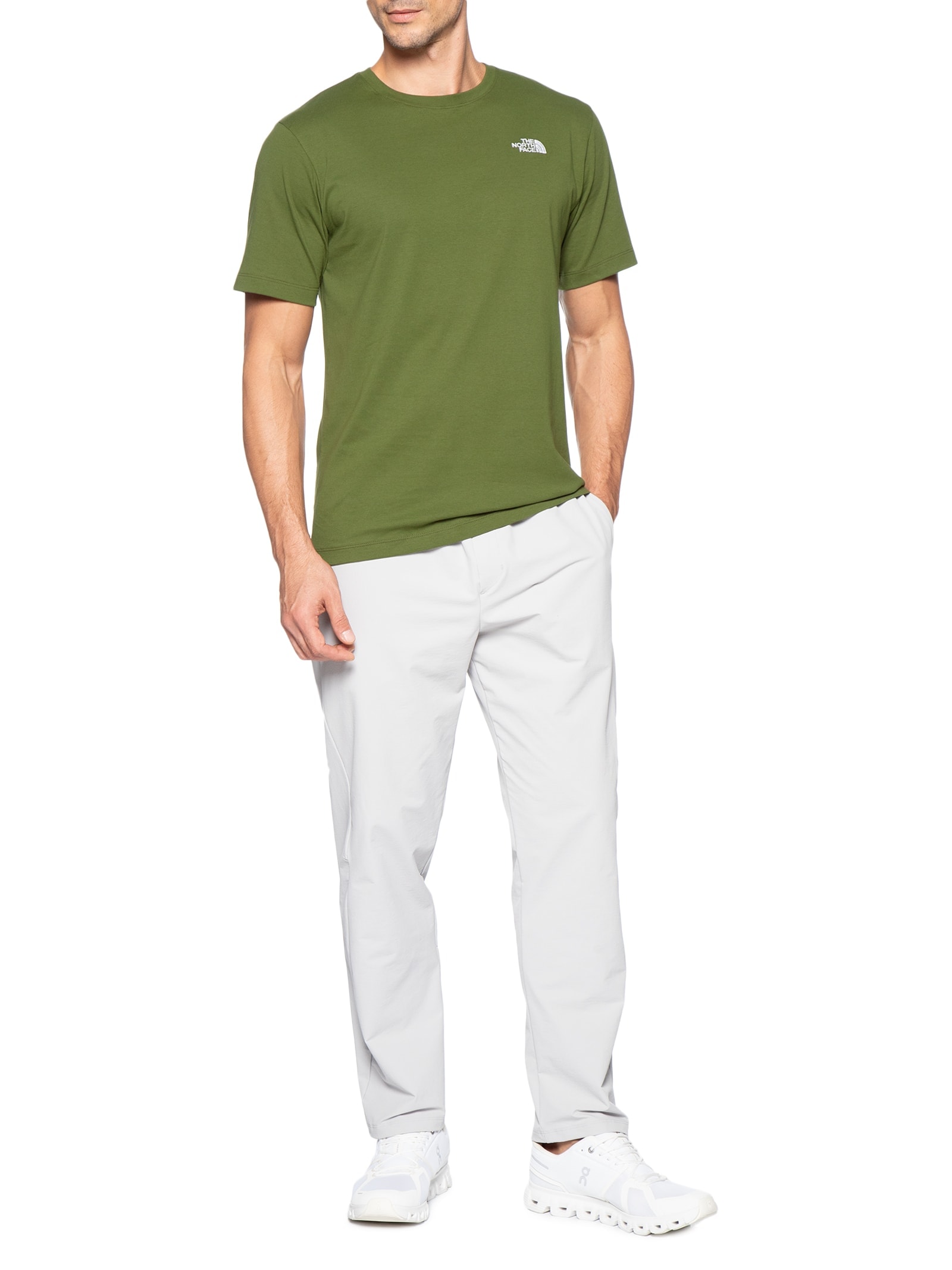 Camiseta Masculina Evolution Logo Bordado Verde The North Face
