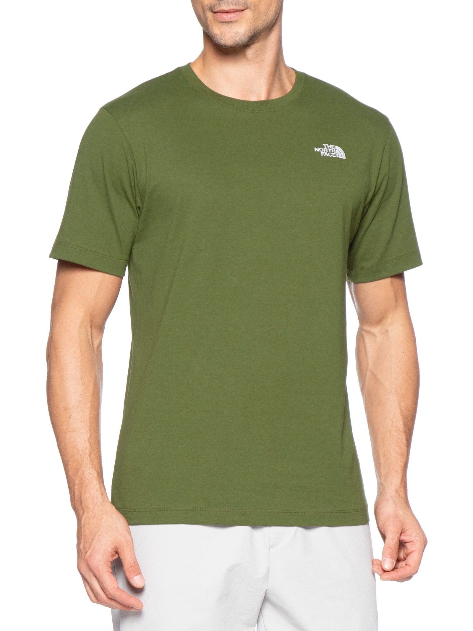 Camiseta Masculina Evolution Logo Bordado Verde The North Face