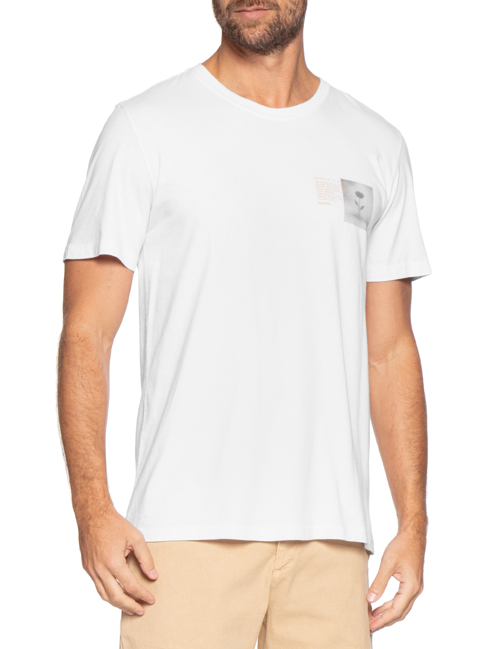Camiseta Masculina Exotic Branco Austral