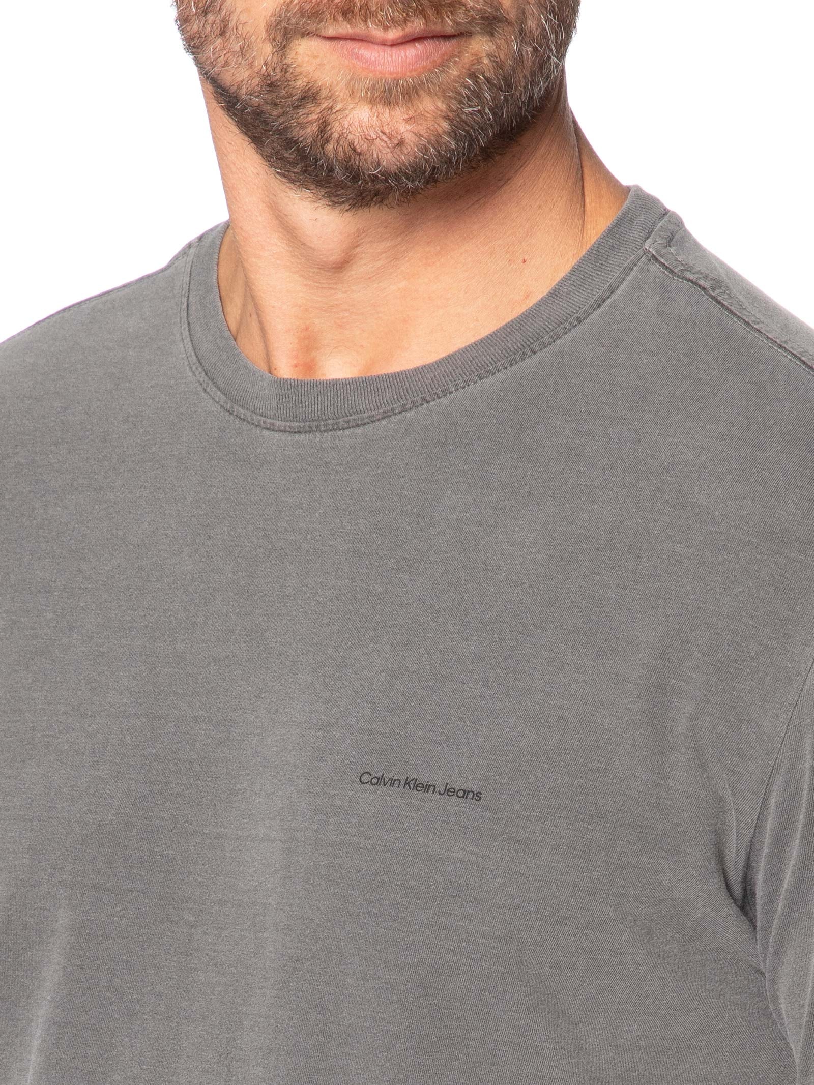 Camiseta Masculina Explore New Paths Cinza Calvin Klein Jeans
