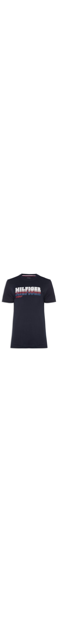 Camiseta Masculina Fade Hilfiger Flock - Azul