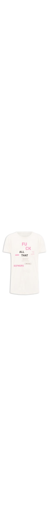 Camiseta Masculina Fck All That - Off White