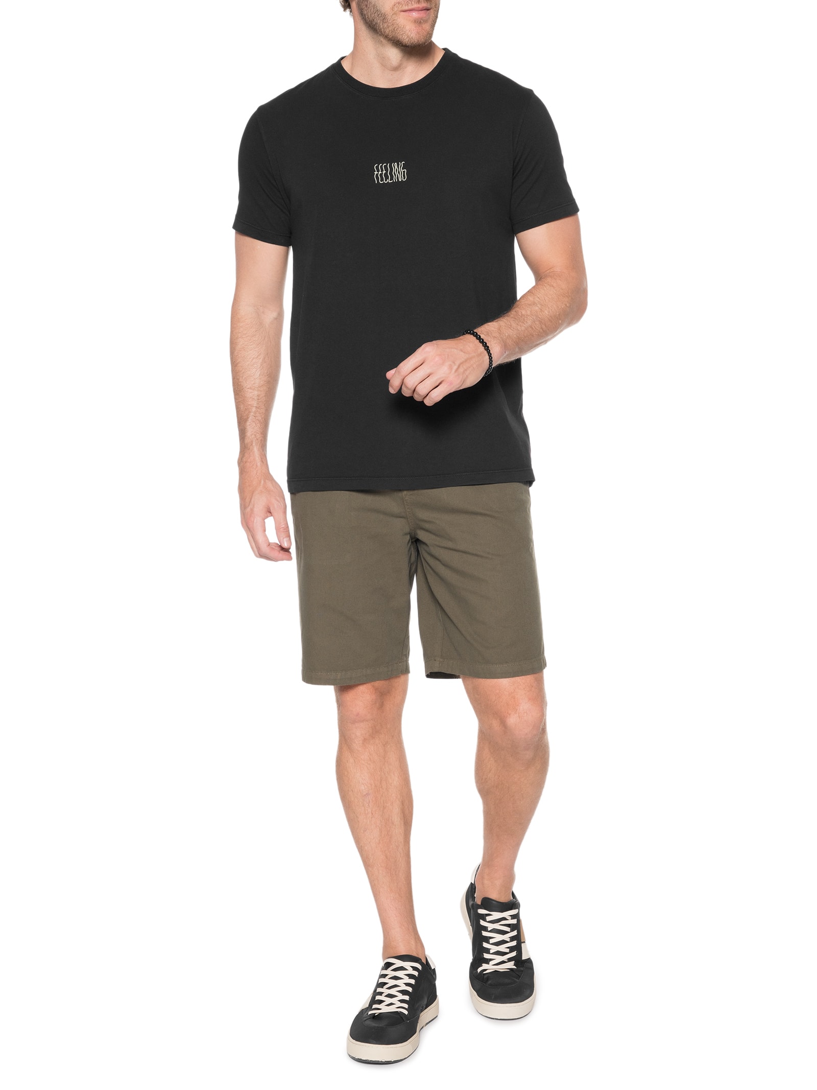 Camiseta Masculina Feel Preto Empty