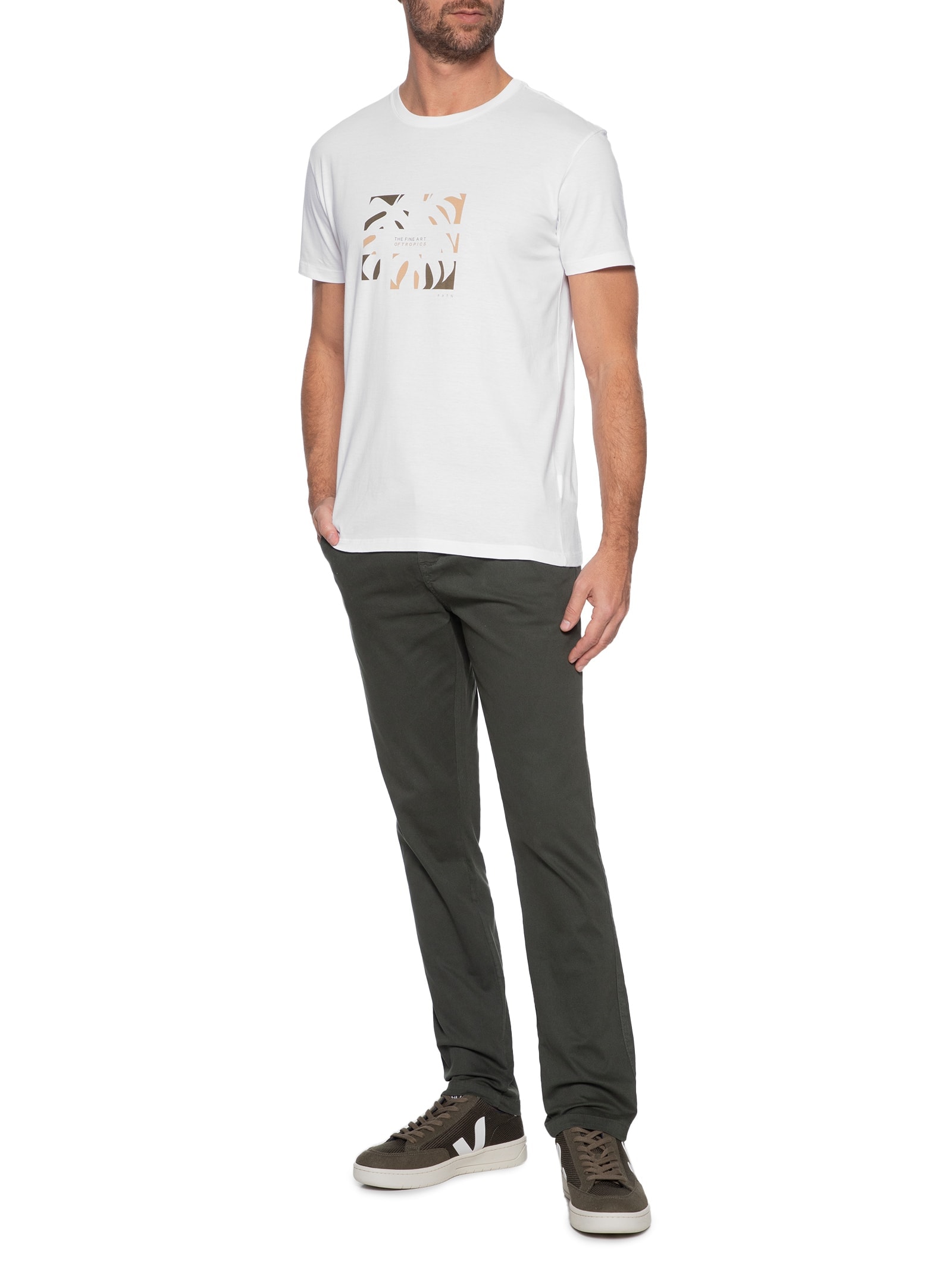 Camiseta Masculina Fine Art Branco Foxton