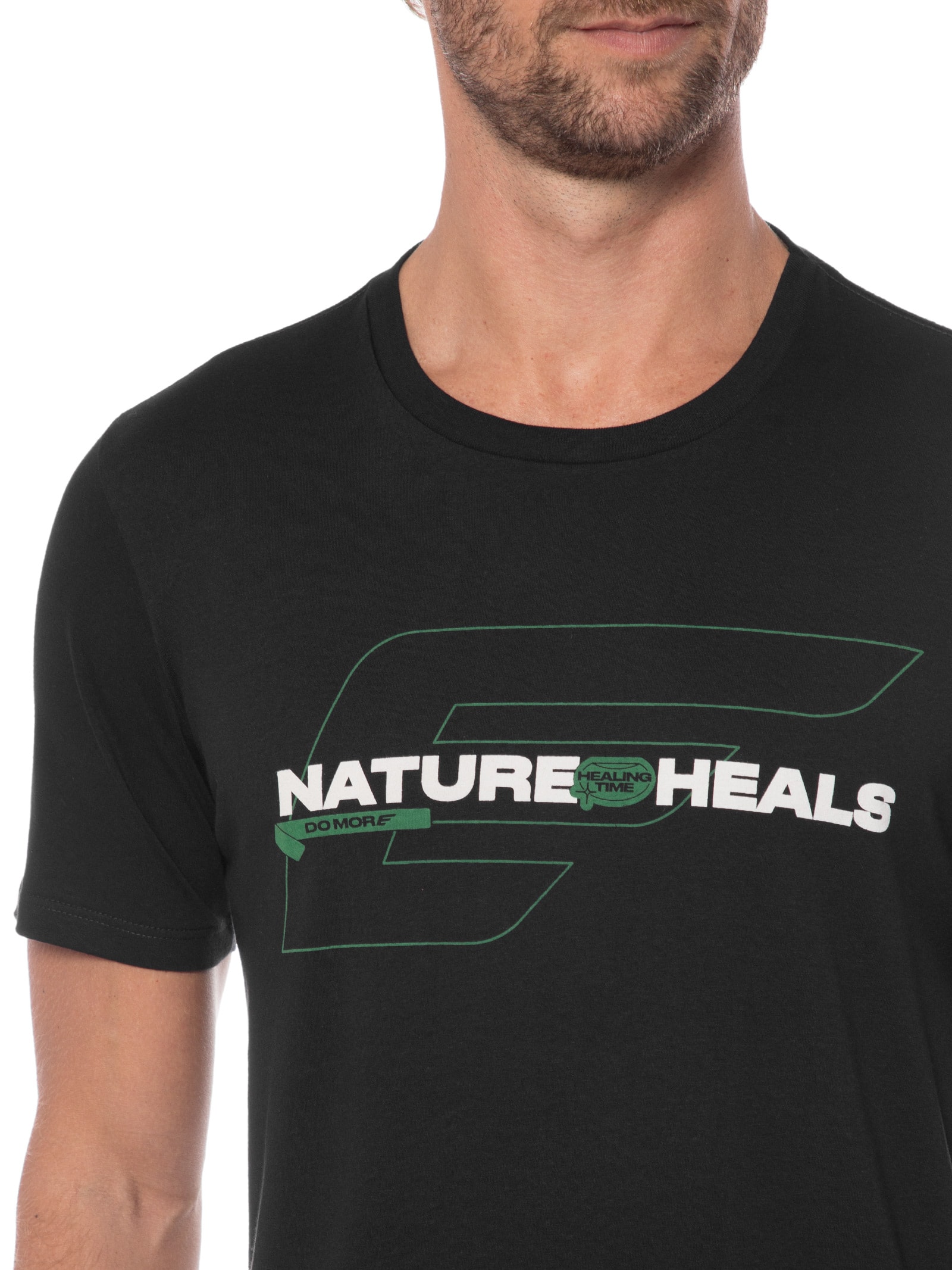 Camiseta Masculina Fine Do More Asa Nature Preto Ellus
