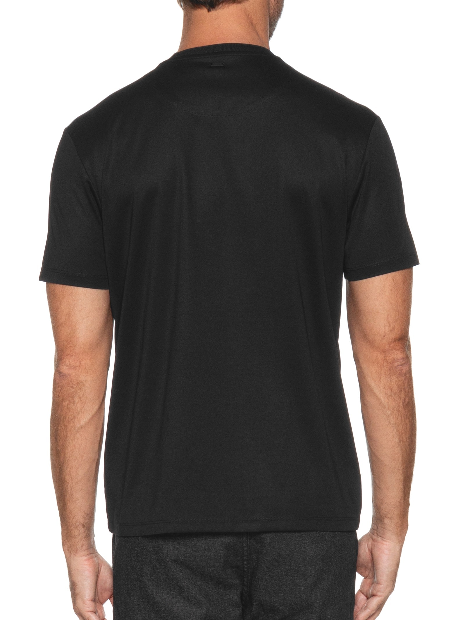 Camiseta Masculina Fio 70 Algodão Australiano Preto Aramis