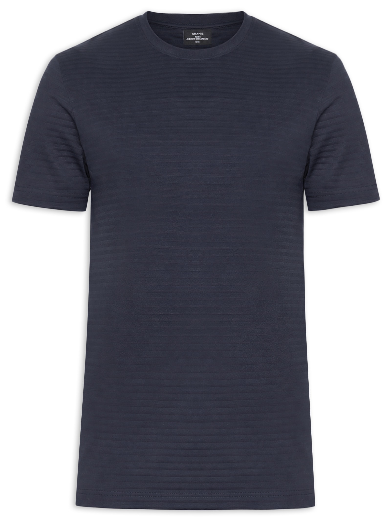 Camiseta Masculina Fio 80 Mercerizado Texturizada – Azul Aramis