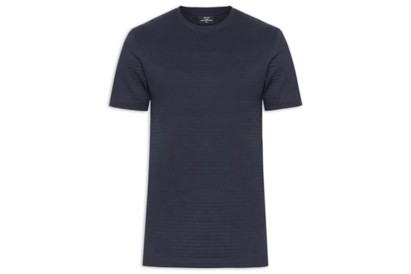 Camiseta Masculina Fio 80 Mercerizado Texturizada – Azul