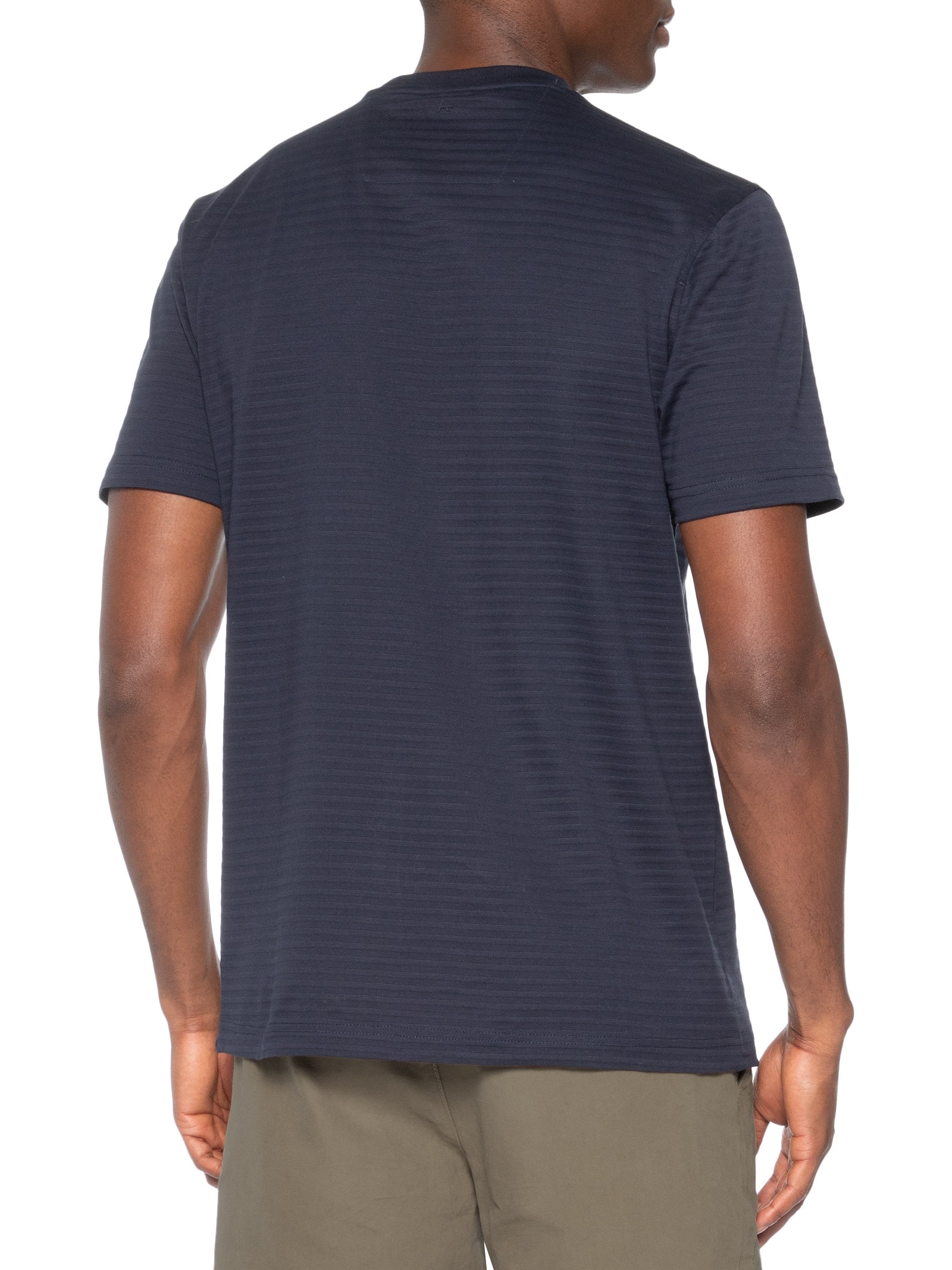 Camiseta Masculina Fio 80 Mercerizado Texturizada – Azul Aramis