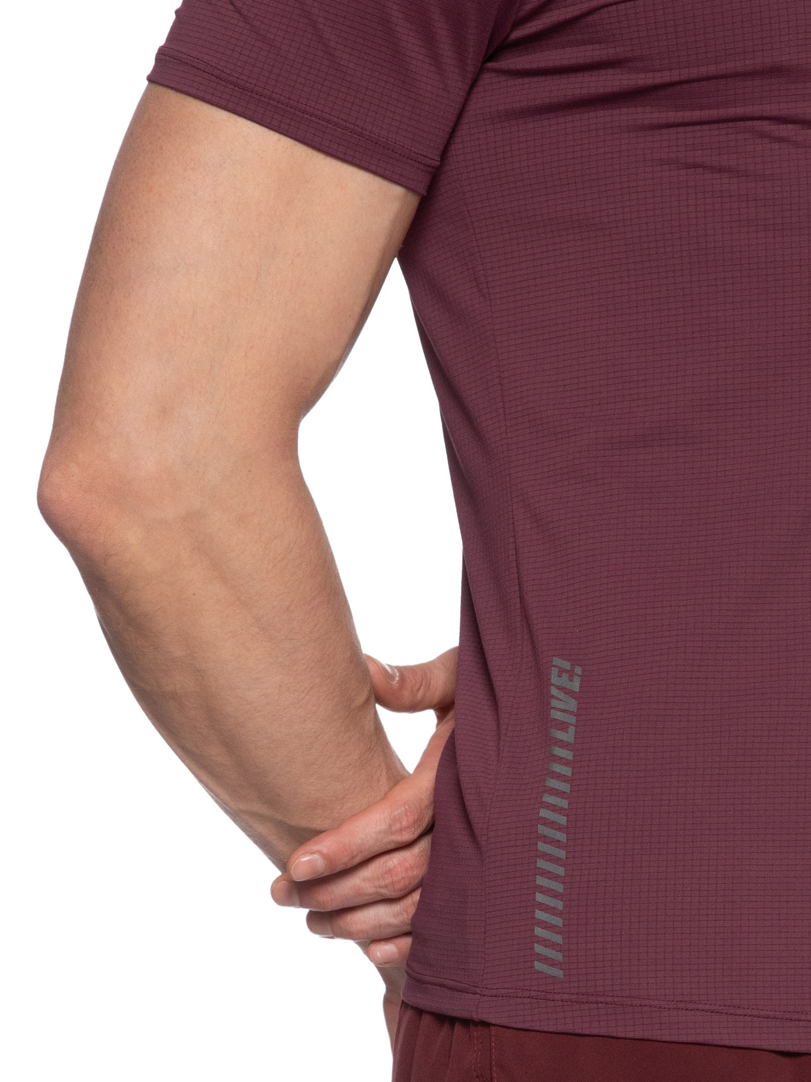 Camiseta Masculina Fit Air Move Men Vinho Live!