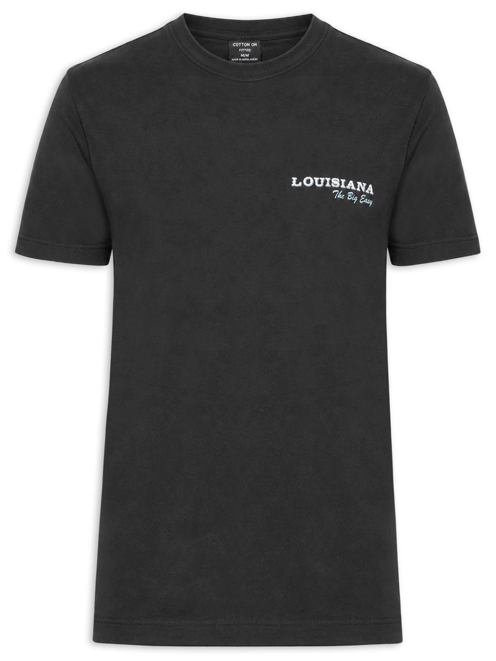 Camiseta Masculina Fitted Graphic Preto Cotton On