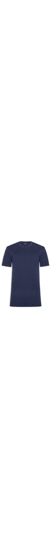 Camiseta Masculina Flamê Gola Redonda - Azul