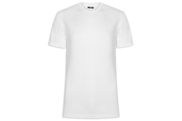 Camiseta Masculina Flamê Gola Redonda - Branco