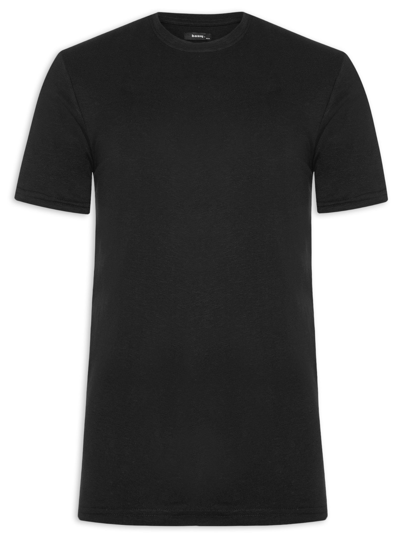 Camiseta Masculina Flamê Gola Redonda Preto Basiq Men