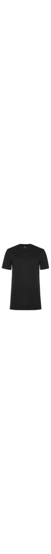Camiseta Masculina Flamê Gola Redonda - Preto