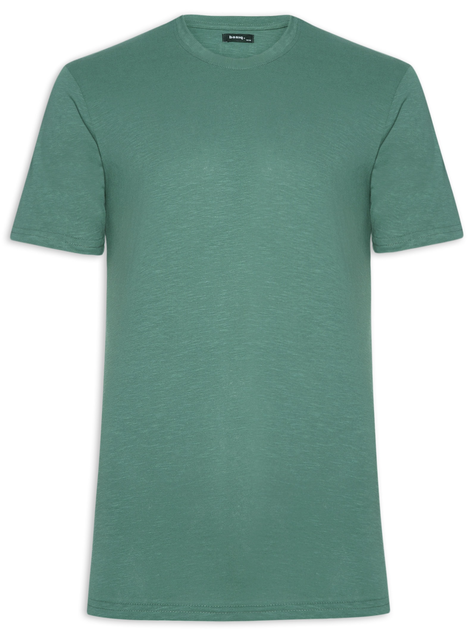 Camiseta Masculina Flamê Gola Redonda Verde Basiq Men