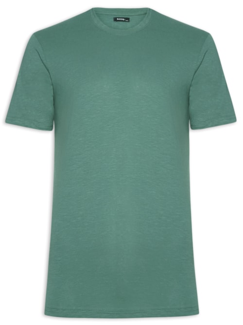 Camiseta Masculina Flamê Gola Redonda – Verde