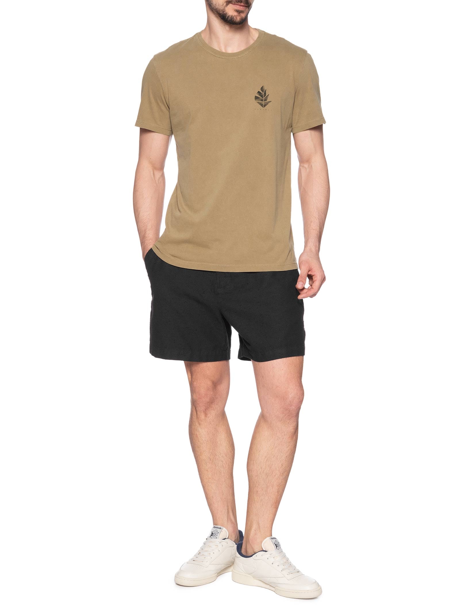 Camiseta Masculina Flora Marrom Austral