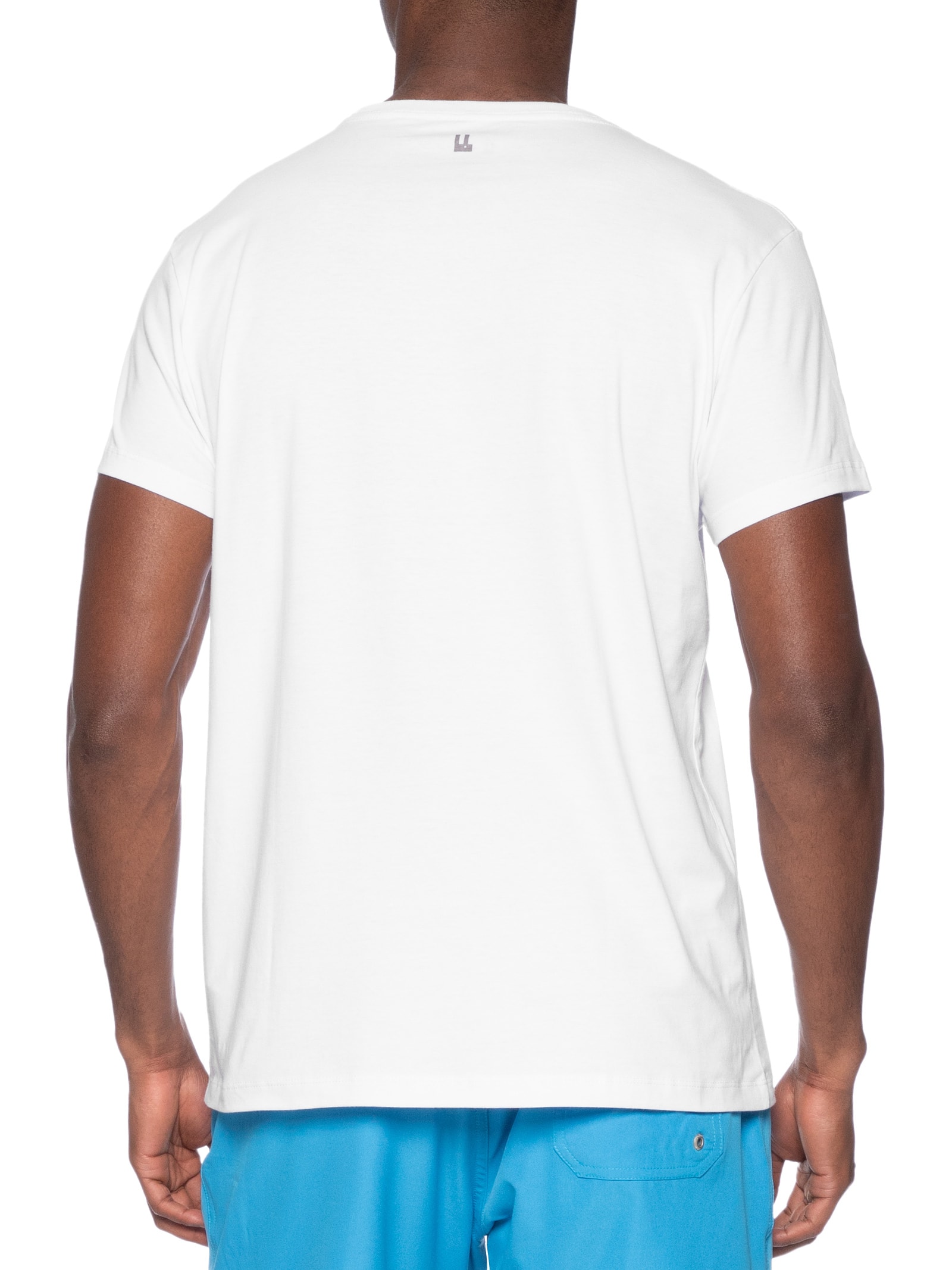Camiseta Masculina Floresta Aquarela Peito Branco Foxton