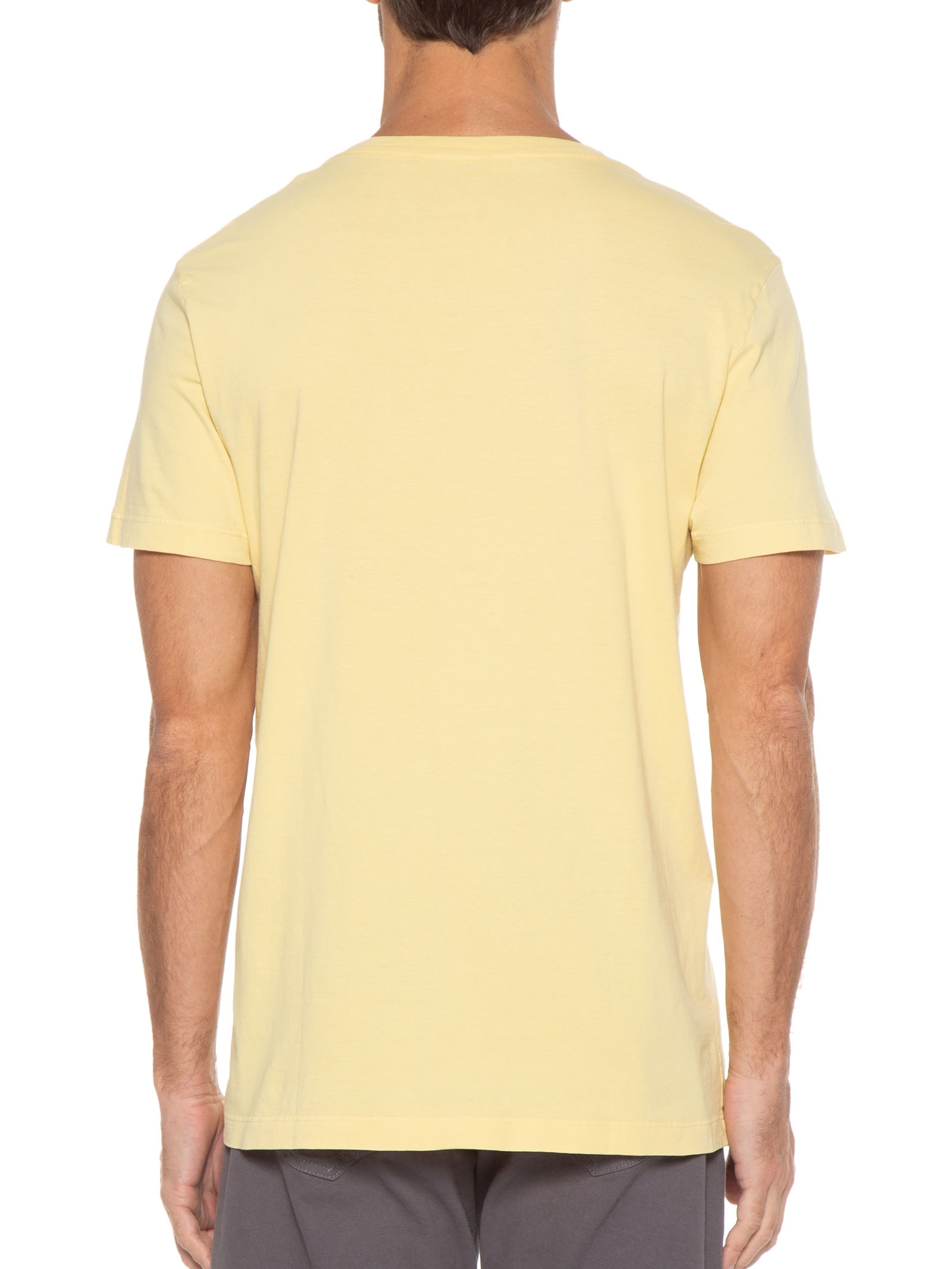 Camiseta Masculina Folhas Peito Amarelo Richards