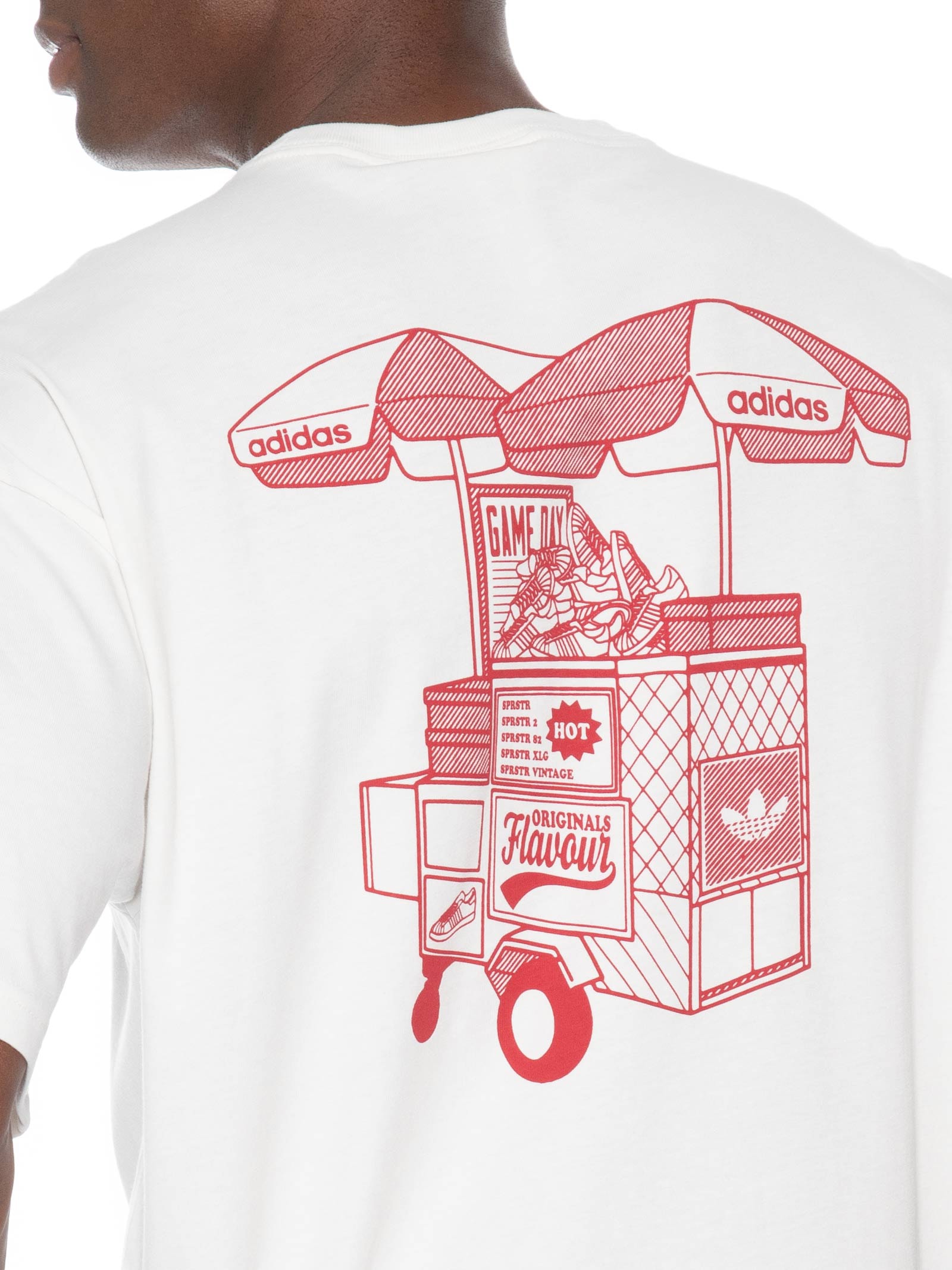 Camiseta Masculina Food Cart Branco Adidas Originals