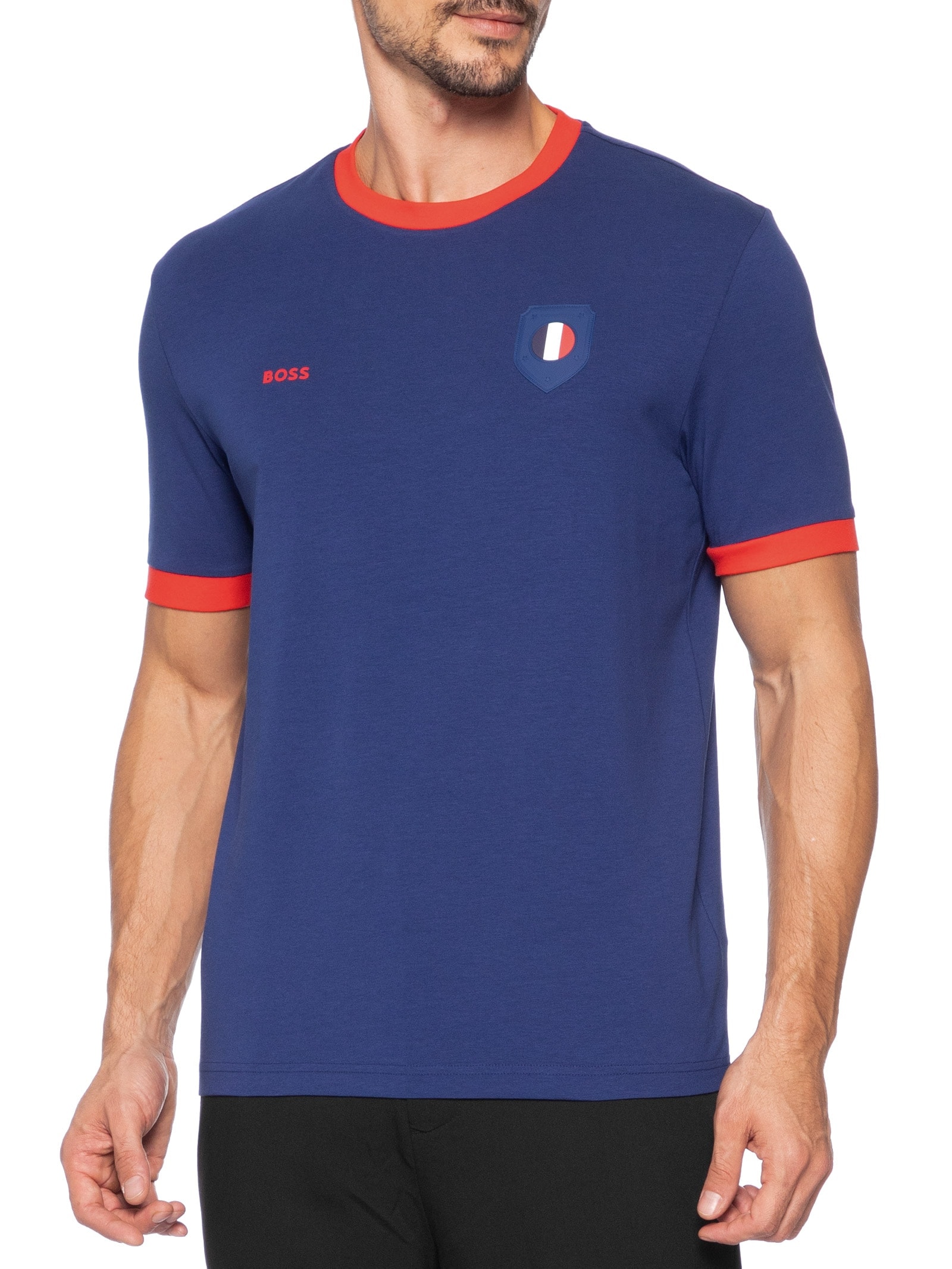 Camiseta Masculina França Copa Lux Tee Azul Boss