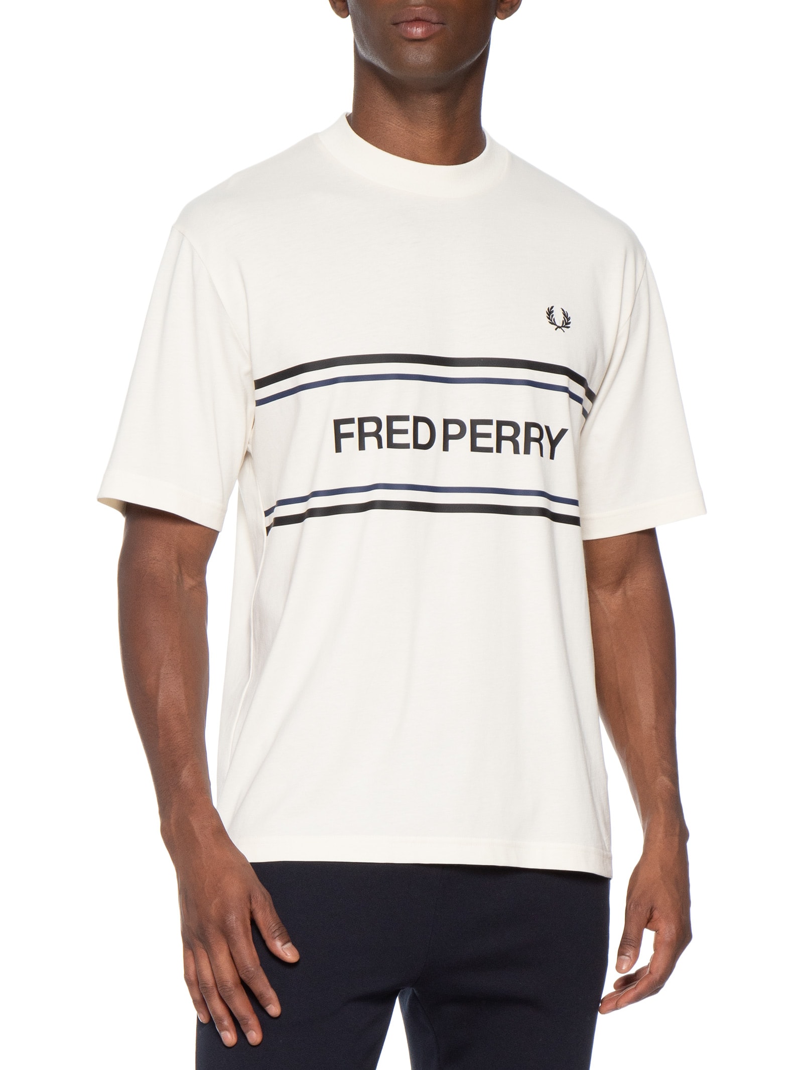 Camiseta Masculina Fred Perry Graphic Bege Fred Perry