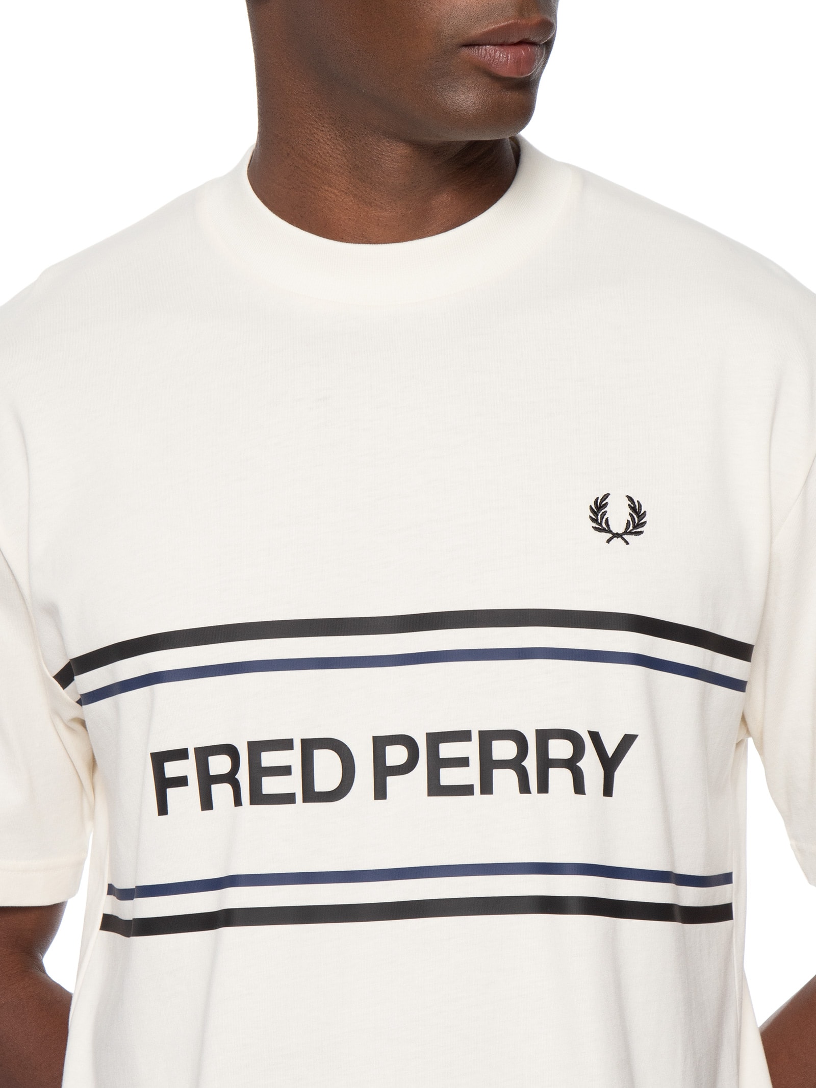 Camiseta Masculina Fred Perry Graphic Bege Fred Perry