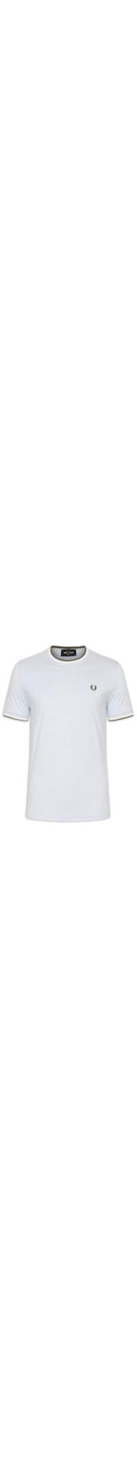 Camiseta Masculina Friso Duplo Regular Fit Em Algodão - Azul