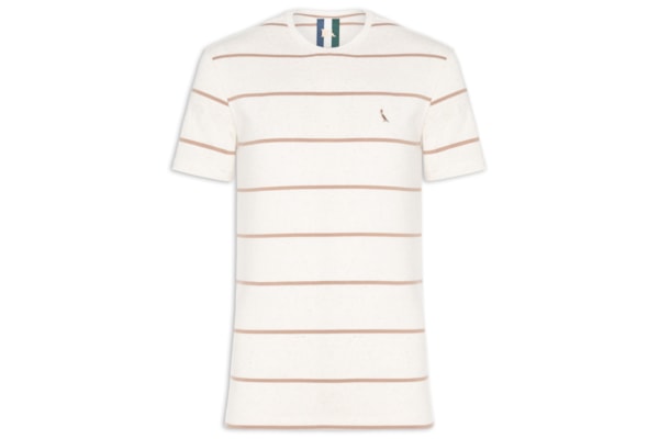 Camiseta Masculina Ft Linho Sol - Bege