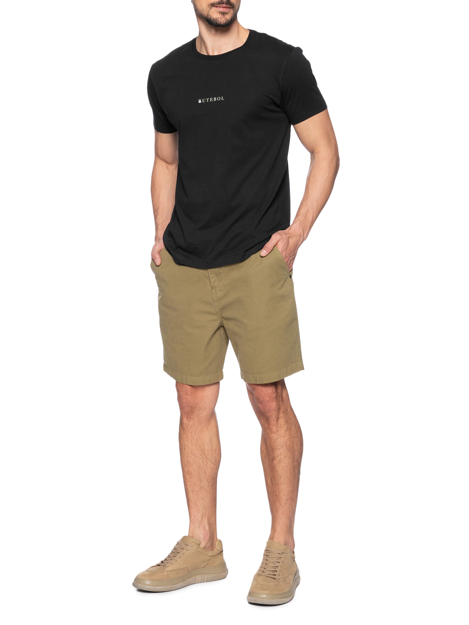  Camiseta Masculina Futebol Preto Foxton