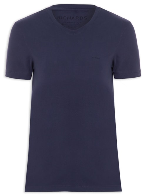 Camiseta Masculina Gd Decote V – Azul
