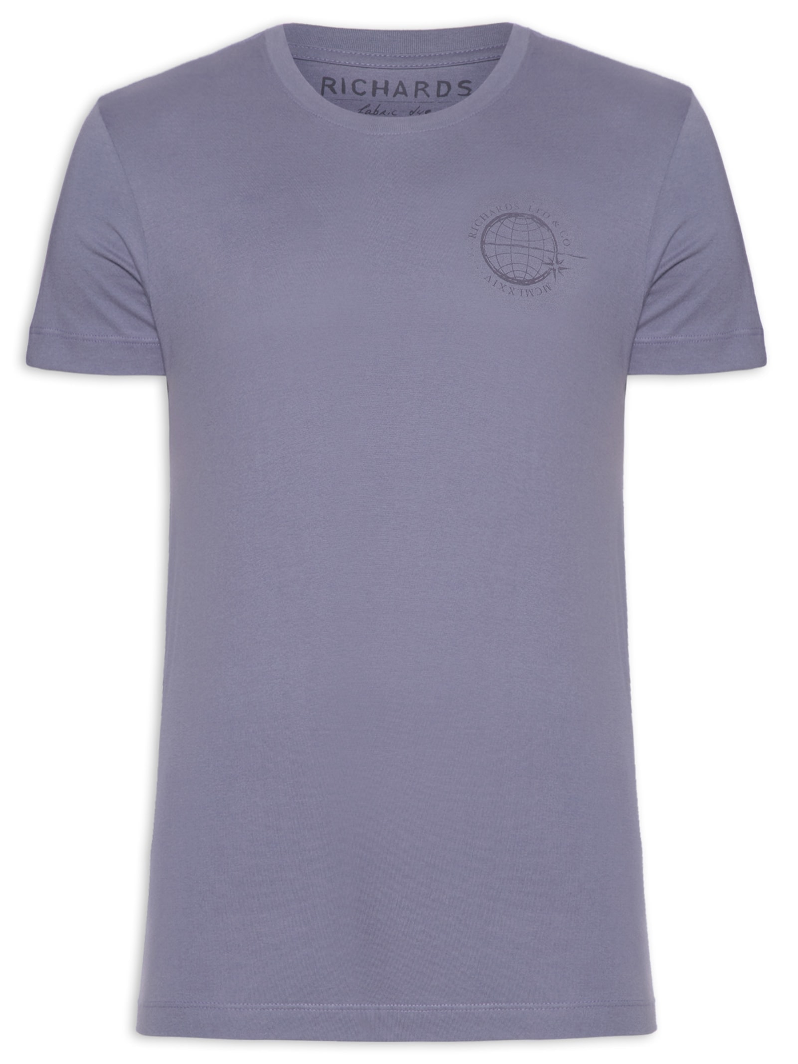 Camiseta Masculina Globo Peito Azul Richards