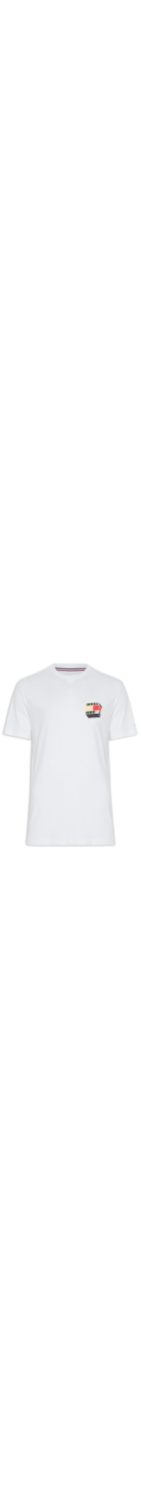 Camiseta Masculina Glow Flag Graphic - Branco