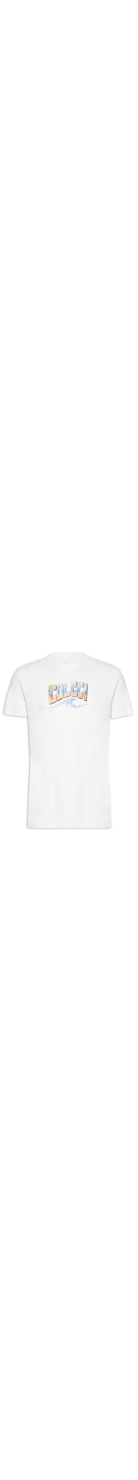 Camiseta Masculina Gola Canelada - Branco
