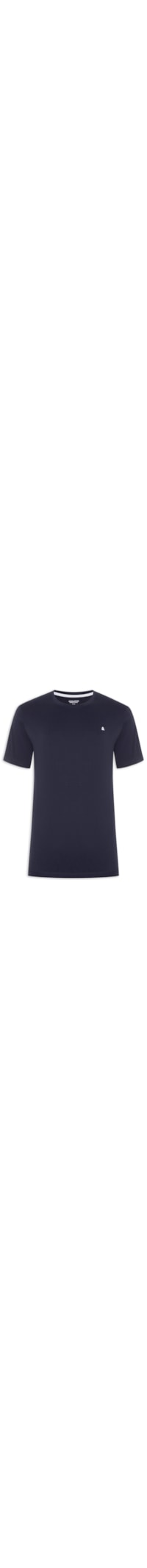 Camiseta Masculina Gola Careca Algodão Orgânica - Azul Marinho